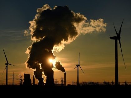 coal power plant / green energy / wind turbine