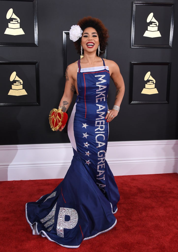 Joy Villa arrives for the 59th Grammy Awards pre-telecast on February 12, 2017, in Los Angeles, California. / AFP / Mark RALSTON (Photo credit should read MARK RALSTON/AFP/Getty Images)