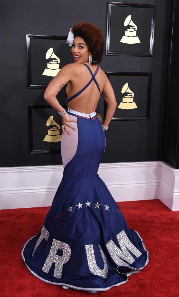 Joy Villa arrives for the 59th Grammy Awards pre-telecast on February 12, 2017, in Los Angeles, California. / AFP / Mark RALSTON (Photo credit should read MARK RALSTON/AFP/Getty Images)