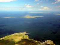 Habomai-Islands-kuril-islands-japan-russia-getty NEMURO, JAPAN - AUGUST 29: (CHINA OUT, SOUTH KOREA OUT) In this aerial image, Habomai Islands are seen on August 29, 2013 in Nemuro, Hokkaido, Japan. The southernmost Kuril Islands, where Japan have demanded the return from Russia. (Photo by The Asahi Shimbun via Getty Images)