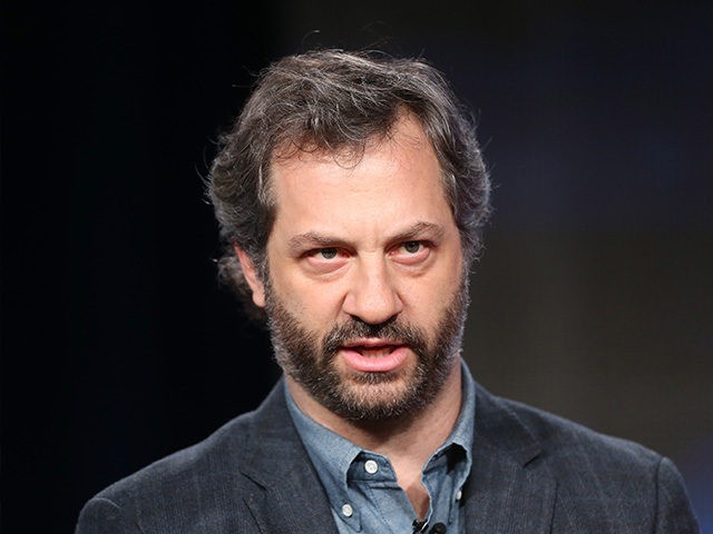 PASADENA, CA - JANUARY 09: Actress Executive Producer Judd Apatow speaks onstage during the 'Girls' panel discussion at the HBO portion of the 2014 Winter Television Critics Association tour at the Langham Hotel on January 9, 2014 in Pasadena, California. (Photo by Frederick M. Brown/Getty Images)