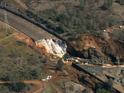 Oroville Dam damage (KCRA via Associated Press)