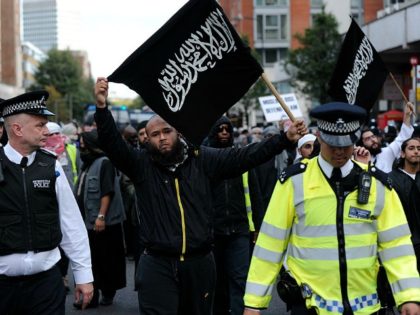 Police escort Islamist demonstrator march