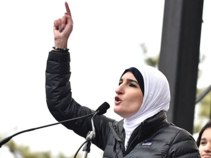 Linda Sarsour speaks onstage during the Women's March on Washington on January 21, 2017 in
