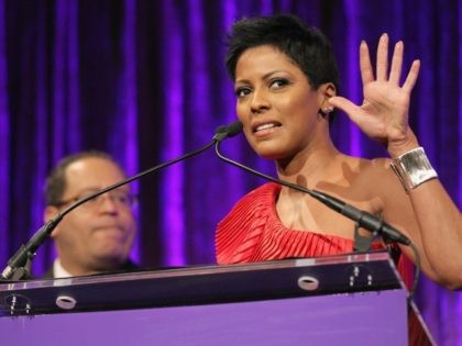 News anchor Tamron Hall speaks onstage during the National CARES Mentoring Movements 2nd
