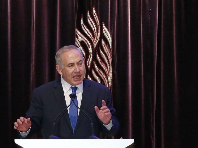 SYDNEY, AUSTRALIA - FEBRUARY 22: Israel Prime Minister Benjamin Netanyahu speaks at the Ce