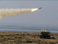 iran-cruise-missile-file-photo-2012-getty In this picture released by Iranian Fars News Agency, on Monday, Jan. 2, 2012, a Ghader missile is launched at the shore of sea of Oman during Iran's navy drill. Iran test-fired a surface-to-surface cruise missile on Monday during a drill that the country's navy chief said proved Tehran was …