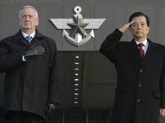 U.S. Defense Secretary Jim Mattis, left, and South Korean Defense Minister Han Min Koo sal