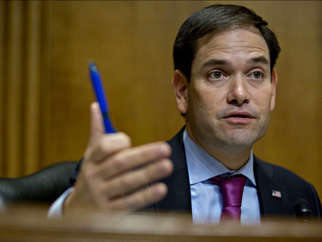 Senator Marco Rubio, a Republican from Florida, speaks during a Senate Foreign Relations C