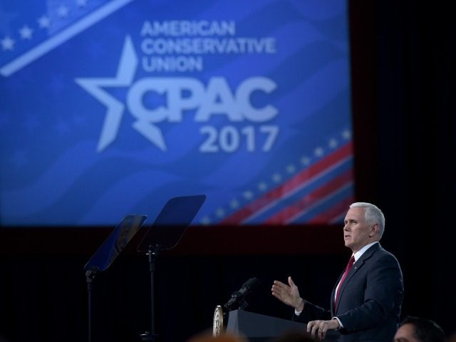 Vice President Mike Pence speaks at the Conservative Political Action Conference (CPAC) in