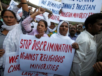 protesters demand the release of Asia Bibi at a Karachi rally, November 25, 2010/Akhtar Soomro