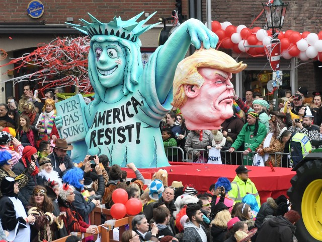 German Carnival Floats Depict Decapitated Trump, Hitler Comparisons