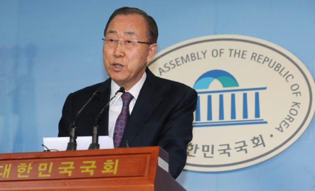 Former United Nations secretary-general Ban Ki-moon announces an end to his attempt to see