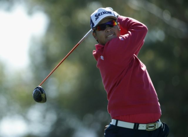 Hideki Matsuyama of Japan plays his shot from the second tee during the second round of th
