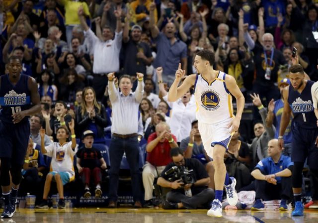 Klay Thompson of the Golden State Warriors is defending champion and a favorite in the upc