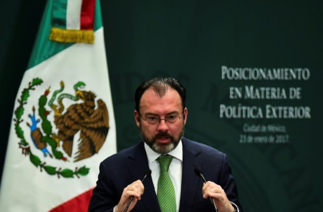 Foreign Minister Luis Videgaray, seen January 23, 2017, spoke on the phone with Rex Tiller