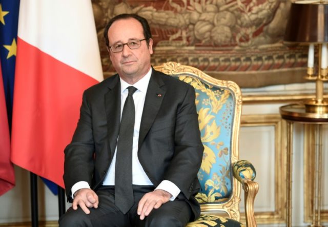 French President Francois Hollande pictured at the Elysee Presidential Palace in Paris bef