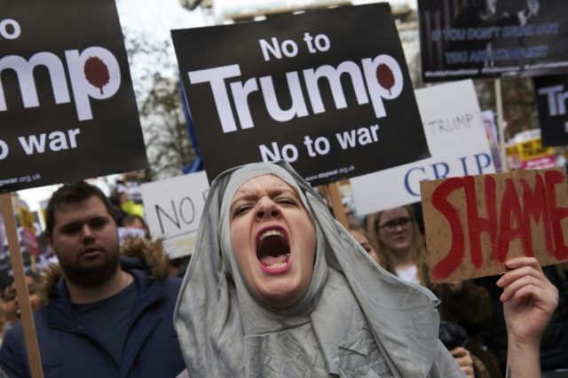 Thousands took to the streets in cities around the world and the US to protest President D