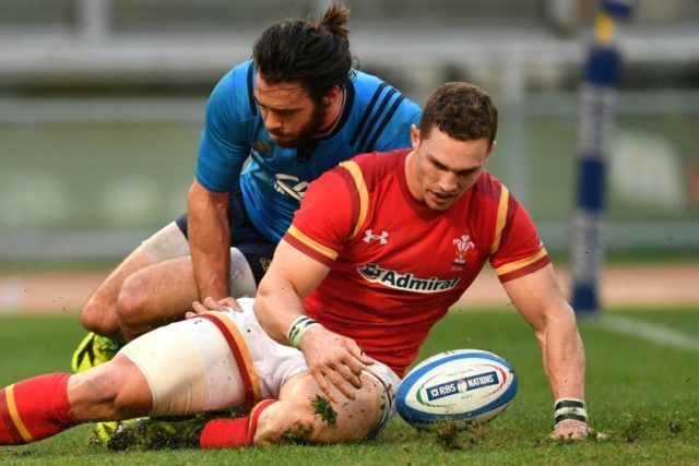 Wales' winger George North scored a try in the closing minutes of the Six Nations internat