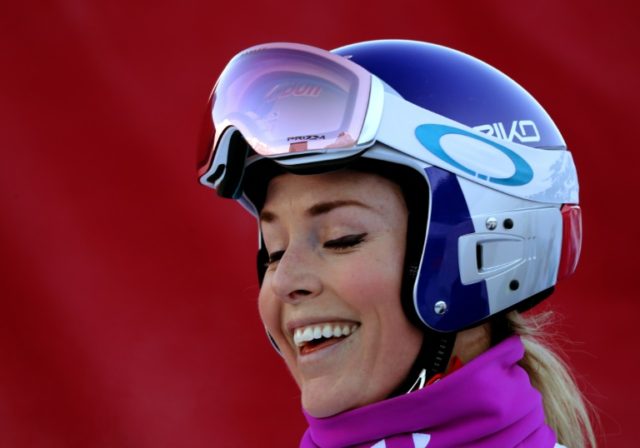US skier Lindsey Vonn smiles during a training session in Garmisch-Partenkirchen, southern