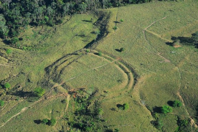 A geoglyph built in Acre state in the western Brazilian Amazon that had been concealed for