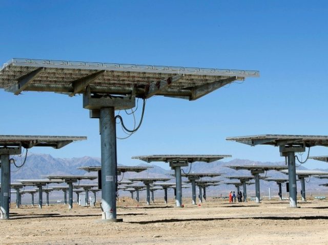 Solar panels in Hami, northwest China's Xinjiang Uygur Autonomous Region