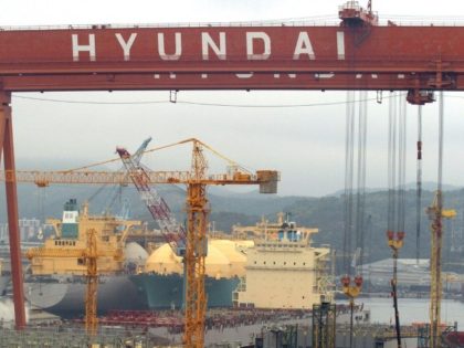 Hyundai Heavy Industries shipyard in Ulsan