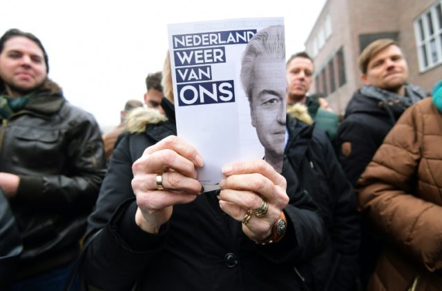 Dutch far-right politician Geert Wilders launched his election campaign with a stinging at