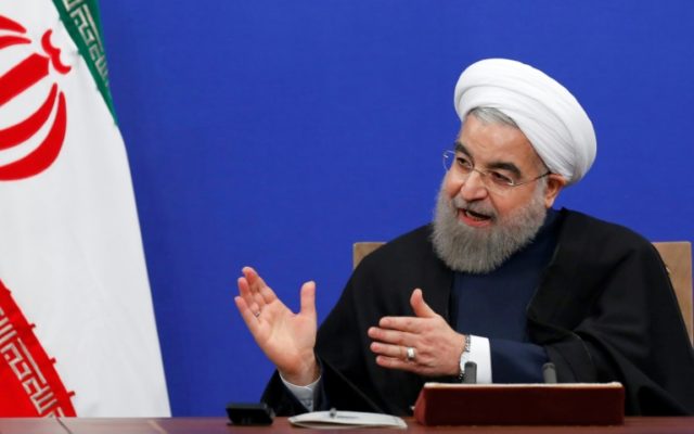 Iranian President Hassan Rouhani gives a press conference in Tehran on Jaunary 17, 2017, t