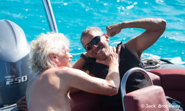 Obamas join Richard Branson for private island getaway Photo The Associated Press