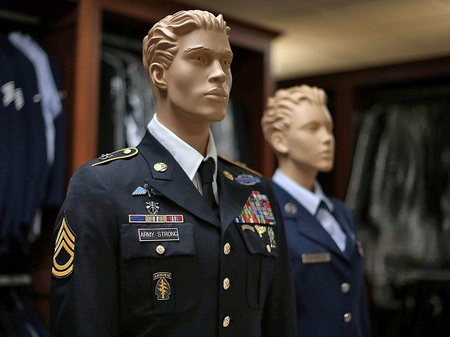 DOVER, DE - JUNE 21: Mannequins are used to display uniforms, in the uniform preparation shop at Dover Air Force Base, June 21, 2013 in Dover, Delaware. Since the 1950s fallen members of the military fighting in conflicts aboard are brought to Dover's Air Force Mortuary Affairs operations complex which …