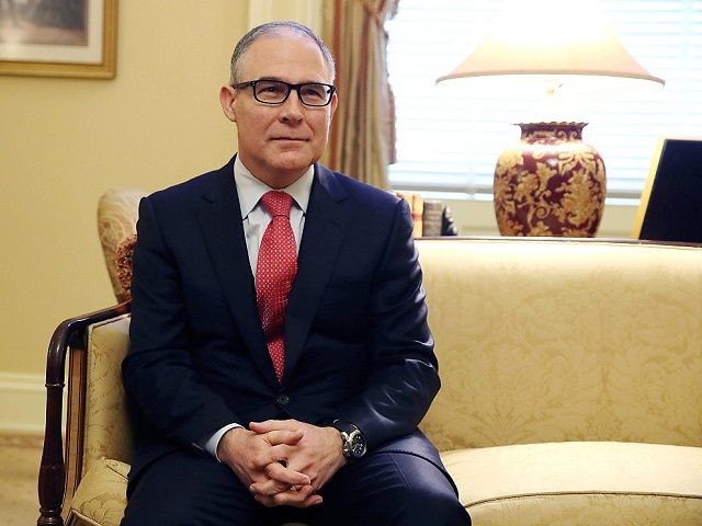 WASHINGTON, DC - JANUARY 06: Oklahoma Attorney General and President-elect Donald Trump's nominee to head the Environmental Protection Agency (EPA), Scott Pruitt, meets with Senate Majority Leader Mitch McConnell (R-KY), on Capitol Hill January 6, 2017 in Washington, DC. (Photo by Mark Wilson/Getty Images)