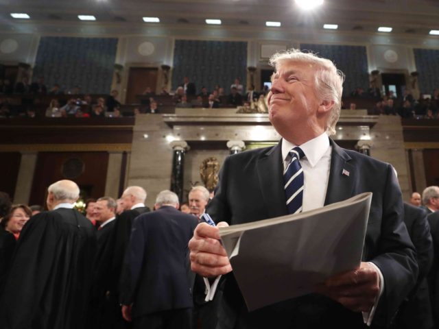 Trump speech smile (Jim Lo Scalzo / AFP / Getty)