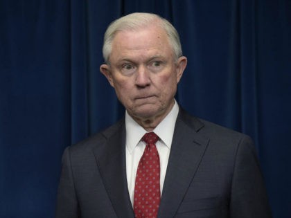 Attorney General Jeff Sessions waits to make a statement on issues related to visas and travel, Monday, March 6, 2017, at the U.S. Customs and Border Protection office in Washington. (AP Photo/Susan Walsh)