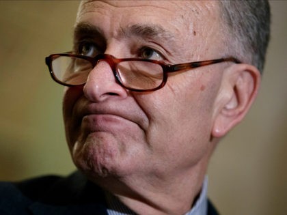 Senate Minority Leader Chuck Schumer, D-N.Y., speaks at the Capitol in Washington, Tuesday