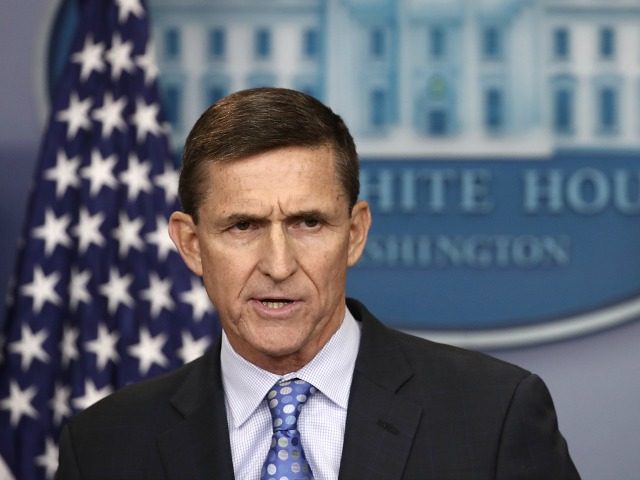 National Security Adviser Michael Flynn answers questions in the briefing room of the Whit