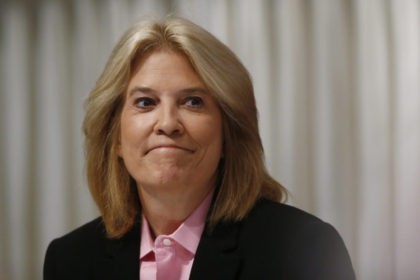 Television personality Greta Van Susteren of FOX News Channel listens as Gary Pruitt, President and Chief Executive Officer of the Associated Press, speaks at the National Press Club (NPC) in Washington, Wednesday, June 19, 2013. Pruitt, addressing a luncheon at the NPC, spoke about how the Justice Department violated its …