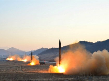 North Korean leader Kim Jong Un supervises a ballistic rocket launching drill of Hwasong artillery units of the Strategic Force of the KPA in an undated photo. KCNA/via REUTERS