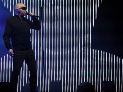 British musician Neil Tennant of the Pet Shop Boys performs at the Cumbre Tajin 2013 music