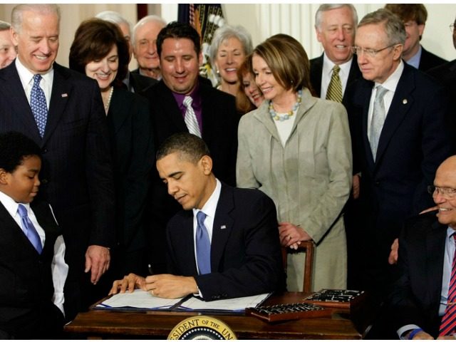 FILE - In this March 23, 2010, file photo, President Barack Obama signs the health care bill in the East Room of the White House in Washington. With the nation still divided over "Obamacare," President Barack Obama is laying out a blueprint for addressing unsolved problems with his signature health …