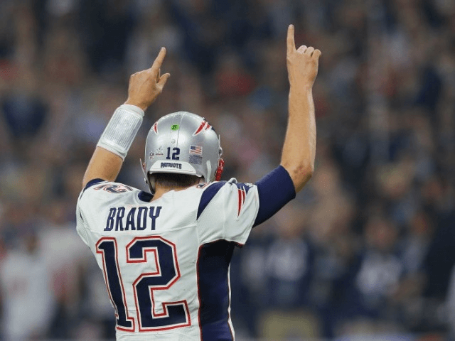 Tom Brady of the New England Patriots reacts after a touchdown late in the fourth quarter