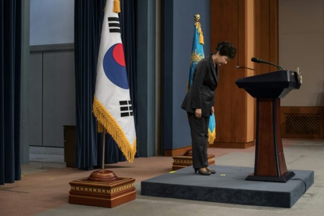 President Park Geun-Hye leaves office in disgrace, crippled by a corruption scandal that m
