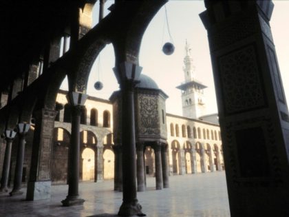 The Umayyad Mosque in the old city of Damascus