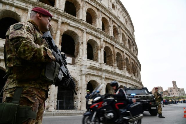 Security is tight in Rome as EU leaders meet on the 60th anniversary of the bloc's foundin