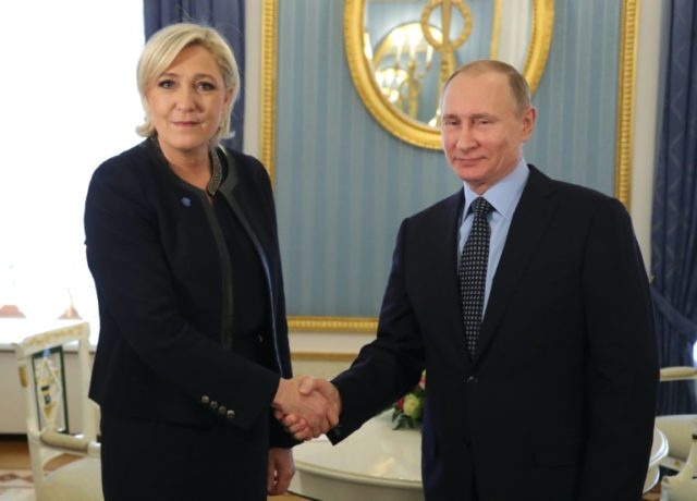Russian President Vladimir Putin met French presidential election candidate Marine Le Pen