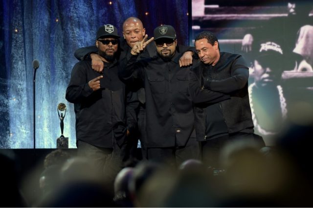 MC Ren, Dr. Dre, Ice Cube and DJ Yella of N.W.A, pictured in 2016, will have their first a