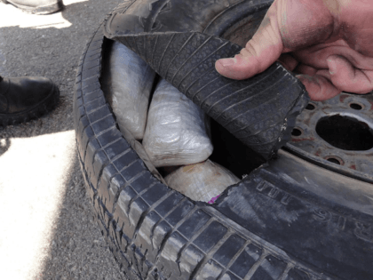 Border Patrol Drug Seizure in spare tire.