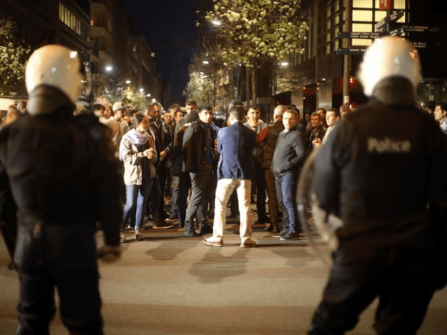 Brussels Police Turkish Unrest AP