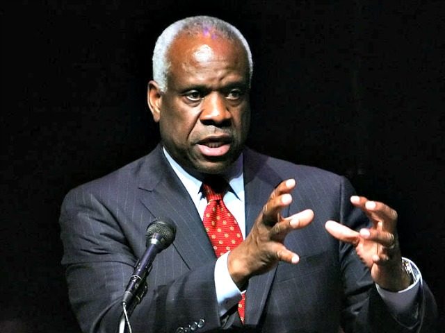 ** FILE **Associate Justice of the U.S. Supreme Court Clarence Thomas speaks at Marshall U