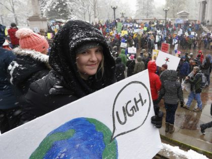 Climate Change March April 29 100 days (Brennan Linsley / Associated Press)